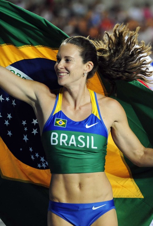 Brazil’s Fabiana Murer\r\n(Park Hae-mook/The Korea Herald)\r\n파비아나 무레르(Fabiana Murer 브라질 육상선수)
