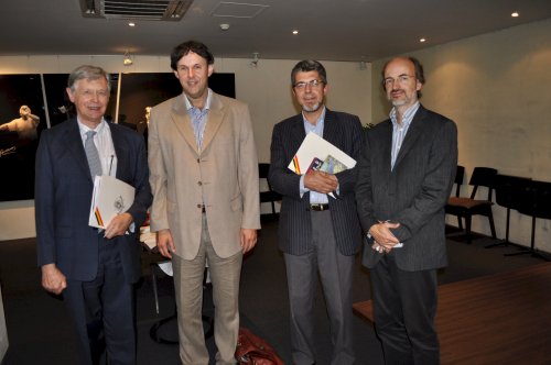 (From left to right) Belgian Ambassador Pierre Clement Dubuisson, conductor Patrick Davin, artistic director Michel Stockhem and cellist Didier Poskin. Yoav Cerralbo/The Korea Herald\r\n(From left to right) Belgian Ambassador Pierre Clement Dubuisson, conductor Patrick Davin, artistic director Michel Stockhem and cellist Didier Poskin. Yoav Cerralbo/The Korea Herald