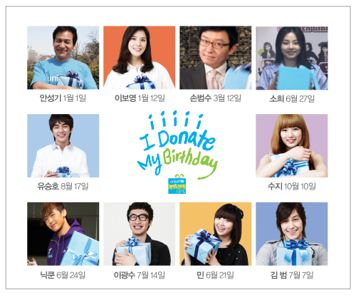 Sharing Page Pictures\r\n‘I Donate My Birthday’ campaign. UNICEF