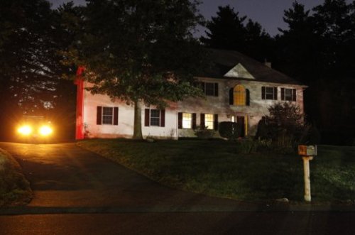 A police car sits in the driveway of the home of 26-year-old Rezwan Ferdaus, in Ashland, Mass., Wednesday. (AP)