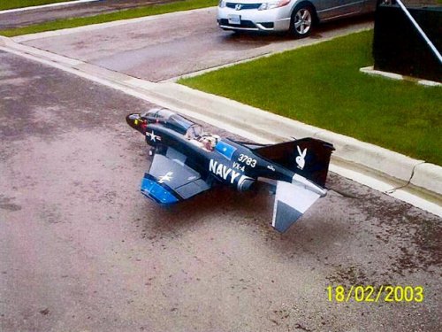 This undated photo released by the United States Attorney's Office District of Massachusetts (USAMA), shows a remote controlled model of the US Navy's 1960s Phantom jet fighter that allegedly belonged to Rezwan Ferdaus, who was arrested on charges of planning to fly explosive-packed, remote controlled airplanes into the Pentagon and the Capitol in Washington, authorities said.