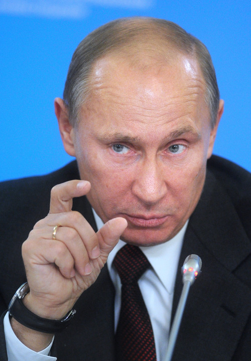 <YONHAP PHOTO-2575> ITAR-TASS: MOSCOW, RUSSIA. OCTOBER 17, 2011. Russian Prime Minister Vladimir Putin speaks at the 25th meeting of the Advisory Board on foreign investments. (Photo ITAR-TASS / Valery Sharifulin)/2011-10-17 23:00:36/ <저작권자 ⓒ 1980-2011 ㈜연합뉴스. 무단 전재 재배포 금지.>\r\nVladimir Putin. Itar-Tass-Yonhap News