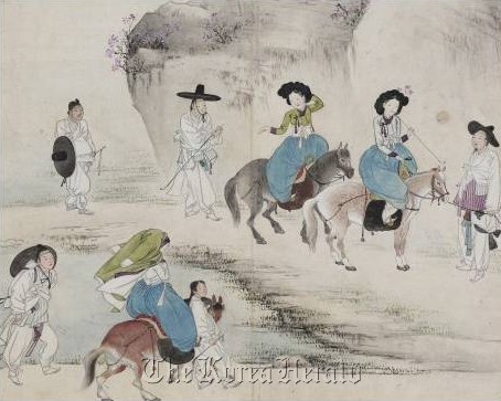 “Yeonsodapcheong” (Outing of the Youth) by Shin Yun-bok at Gansong Museum of Art   Gansong Museum of Art