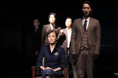 Actress Lee Chun-hee stars in the Korean adaptation of “The Visit,” a 1956 tragicomic play by Swiss playwright Friedrich Drrenmatt at Doosan Art Center in Seoul. Doosan Art Center