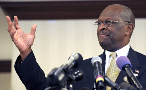 Republican presidential candidate Herman Cain speaks after meeting with doctors attending the Docs4PatientCare conference in Alexandria, Va., Wednesday, Nov. 2, 2011. (AP)