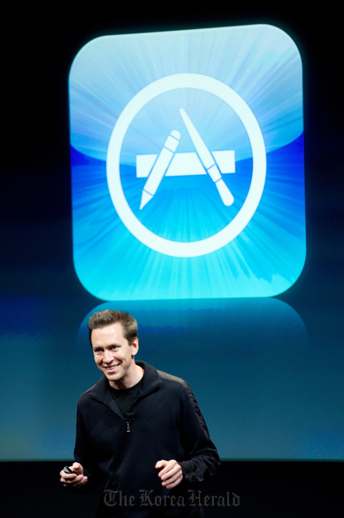 Apple’s software executive Scott Forstall. Bloomberg
Apple’s software executive Scott Forstall Bloomberg
