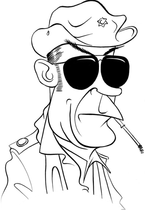 A Chris Morris illustration of American journalist and author Hunter S. Thompson (MCT)