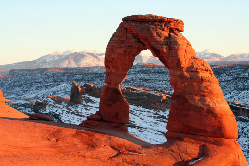 Delicate Arch is one of the most popular sites in Arches National Park in Eastern Utah, but set against snow in winter, it becomes even more stunning. Chicago Tribune/MCT