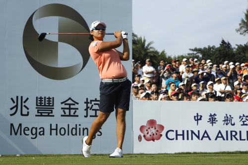 <YONHAP PHOTO-1607> Yani Tseng of Taiwan tees off on the 9th hole during the third round of the LPGA Taiwan golf championship at the Sunrise Golf and Country Club in Taoyuan, Taiwan, Saturday, Oct. 22, 2011. (AP Photo/Wally Santana)/2011-10-22 17:45:32/ <저작권자 ⓒ 1980-2011 ㈜연합뉴스. 무단 전재 재배포 금지.>
Yani Tseng
야니 챙 (曾雅妮