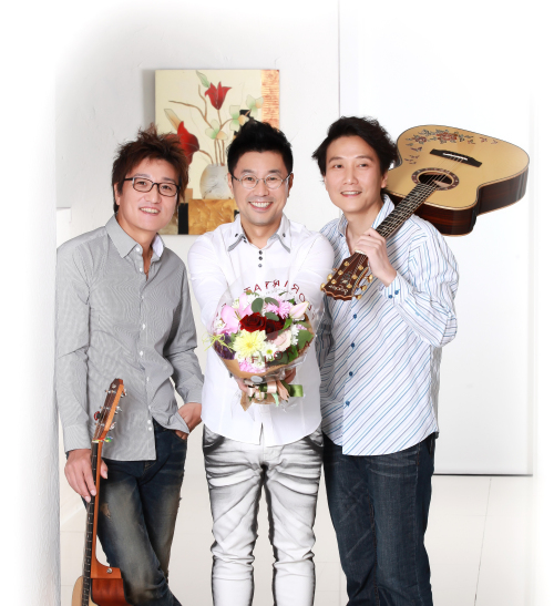 자전거 탄 풍경 가수 멤버 송봉주(하모니카), 김형섭(기타), 강인봉(건반악기)