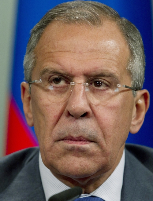 <YONHAP PHOTO-0232> Russian Foreign Minister Sergey Lavrov speaks during a news conference after his talks with EU counterpart Catherine Ashton in Moscow, Russia, Thursday, Nov. 17, 2011. Speaking about Syria on Thursday Russian Foreign Minister Sergey Lavrov told reporters "This is all looking very much like a civil war." (AP Photo/Ivan Sekretarev)/2011-11-18 05:27:00/ <저작권자 ⓒ 1980-2011 ㈜연합뉴스. 무단 전재 재배포 금지.>
Russian Foreign Minister Sergey Lavrov speaks during a news conference after his talks with EU counterpart Catherine Ashton in Moscow.
세르게이 라브로프 (Sergei Lavrov