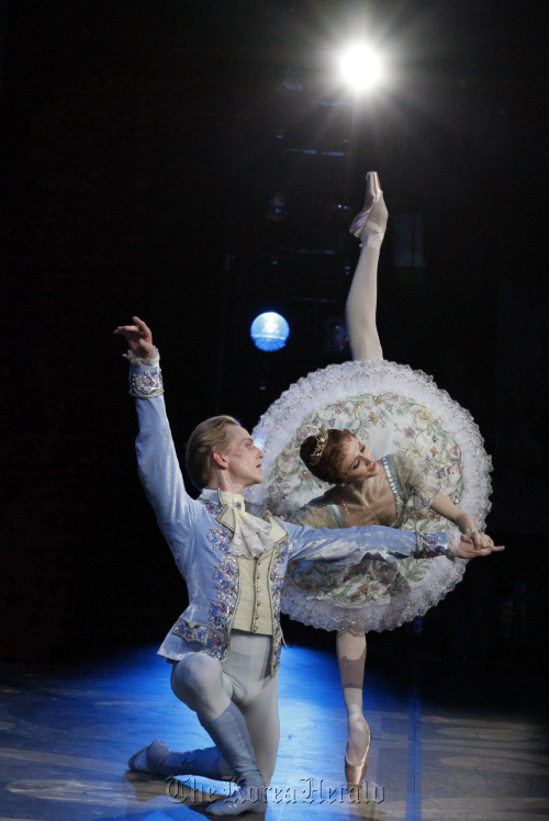 David Hallberg (left) as Prince Desire and Svetlana Zakharova as Princess Aurora in the dress rehearsal of “The Sleeping Beauty,” on the newly restored historical stage of the Bolshoi Theater in Moscow. MCT
David Hallberg (left) as Prince Desire and Svetlana Zakharova as Princess Aurora in the dress rehearsal of “The Sleeping Beauty,” on the newly restored historical stage of the Bolshoi Theater in Moscow. MCT
David Hallberg (left) as Prince Desire and Svetlana Zakharova as Princess Aurora in the dress rehearsal of “The Sleeping Beauty,” on the newly restored historical stage of the Bolshoi Theater in Moscow. MCT