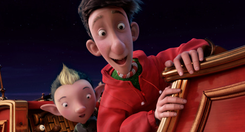 Bryony (voiced by Ashley Jensen), left, and Arthur (voiced by James McAvoy) appear in “Arthur Christmas.” (MCT)