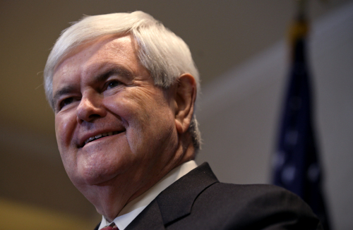 <YONHAP PHOTO-0195> Republican presidential candidate, former House Speaker Newt Gingrich, appears at a news conference before a tea party rally in the Staten Island borough of New York Saturday, Dec. 3, 2011. Gingrich is praising GOP presidential rival Herman Cain, who stepped out of the race Saturday, for bringing optimism and big ideas to the 2012 campaign. (AP Photo/Craig Ruttle)/2011-12-04 05:23:41/ <저작권자 ⓒ 1980-2011 ㈜연합뉴스. 무단 전재 재배포 금지.>
U.S. Republican presidential candidate Newt Gingrich. AP-Yonhap News
