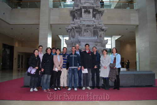 Participants in the Next Generation Leaders program hosted by the Australia-Korea Foundation pose in Seoul on Monday.   AKF