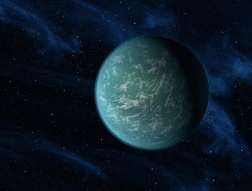 This undated handout artist rendering provided by NASA shows Kepler-22b, a planet known to comfortably circle in the habitable zone of a sun-like star. (AP)