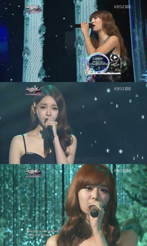 송지은, 가수(시크릿)/효린(김효정), 가수(씨스타, 씨스타19)/강민경, 가수(다비치)/‘뮤뱅’ 연말결산, 송지은-효린-강민경 ‘리슨’ 열창