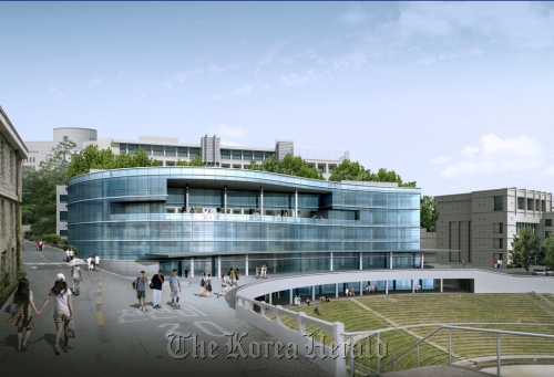 An artist’s rendering of Hyundai Motor Group’s research center for developing futuristic cars, which will be built at Hanyang University in Seoul.  Hyundai Motor