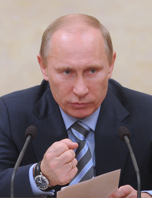 <YONHAP PHOTO-1424> ITAR-TASS: MOSCOW, RUSSIA. DECEMBER 27, 2011. Prime minister Vladimir Putin at a meeting of the Russian government officials, the last to be held in 2011. (Photo ITAR-TASS/ Valery Sharifulin)/2011-12-28 20:23:24/ <저작권자 ⓒ 1980-2011 ㈜연합뉴스. 무단 전재 재배포 금지.>
Vladimir Putin during a meeting on Tuesday. Itar-Tass-Yonhap News