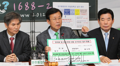 원혜영 민주통합당 공동대표는 4일 국회에서 최고위원회의를 열어 1ㆍ15 전당대회 상황을 점검하고 있다.  박현구 기자phko@heraldm.com 2012.01.04\r\n원혜영 민주통합당 공동대표는 4일 국회에서 최고위원회의를 열어 1ㆍ15 전당대회 상황을 점검하고 있다.  박현구 기자phko@heraldm.com 2012.01.04\r\n원혜영 민주통합당 공동대표는 4일 국회에서 최고위원회의를 열어 1ㆍ15 전당대회 상황을 점검하고 있다.  \n 박현구 기자/phko@heraldm.com