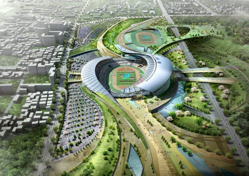 Artist’s rendering of the Incheon main stadium for 2014 Asian Games