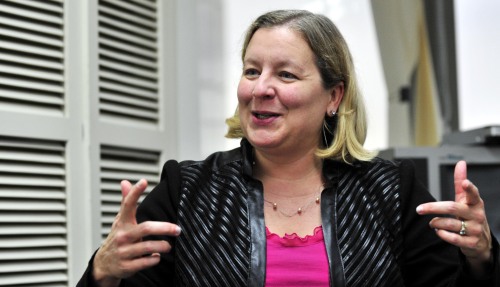 에이미 잭슨 암참 소장<br />김명섭 기자 msiron@
AMCHAM president Amy Jackson speaks about U.S.-Korea economic relations.  Kim Myung-sub/The Korea Herald
