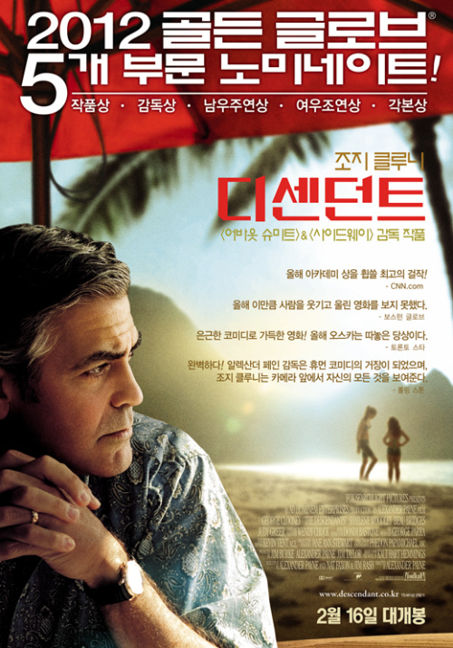영화/디센던트(The Descendants)/ ‘아티스트’, 골든글로브 3관왕