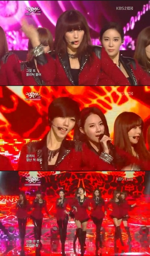 나인뮤지스(Nine Muses), 가수(세라, 민하, 은지, 이샘, 이유애린, 혜미, 현아, 경리)/ ‘뮤뱅’ 나인뮤지스, 화끈한 섹시미 ‘눈을 뗼 수 없네’