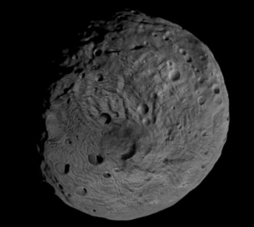 This image obtained by NASA's Dawn spacecraft shows the south pole of the giant asteroid Vesta. (NASA)
