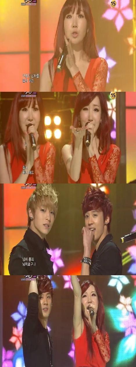 윙크, 가수(강주희, 강승희)/틴탑(TEEN TOP), 가수(C.A.P, 니엘, Ricky, L.Joe, 창조, 천지)/윙크 “틴탑과의 합동무대, 몰입도 최고”