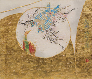 서수영 황실의_품위 45x53cm, 금박, 도침장지,2010 / 명륜동 아트포럼뉴게이트 ’Hexagram’(육각형)展