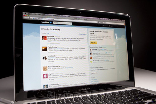 The Twitter Inc. website is displayed for a photograph in New York.  Bloomberg