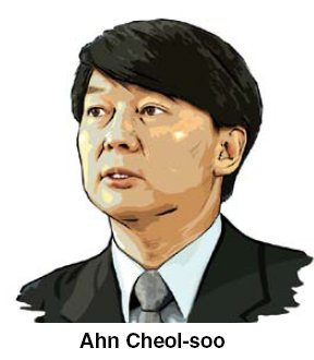 안철수, 서울대학교 융합과학기술대학원 (원장), 안철수연구소 (이사회의장, CLO)/Moon tops Ahn for 1st time in poll