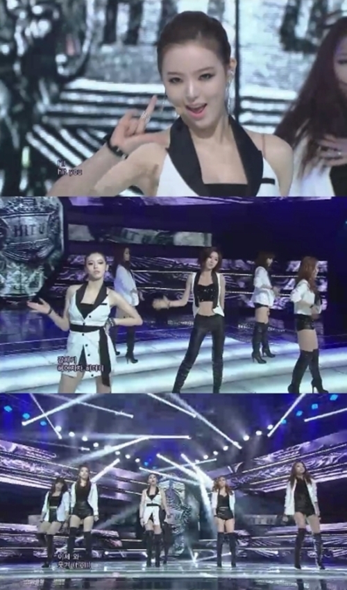 달샤벳 (Dal★shabet), 가수(비키, 세리, 지율, 아영, 가은, 수빈)/‘인기가요’ 달샤벳, 섹시 매력 발산 男心 ‘강타’