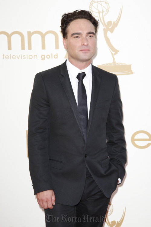 Johnny Galecki at the 63rd Annual Primetime Emmy Awards on Sept. 18, 2011, at Nokia Theatre in Los Angeles, California.  MCT