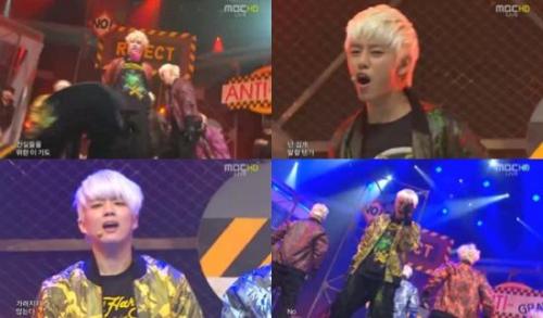 B.A.P, 가수(방용국, 젤로, 힘찬, 대현, 영재, 종업)/ ‘음중’ 비에이피, ‘워리어’ 열창 ‘범상치 않은 신인’
