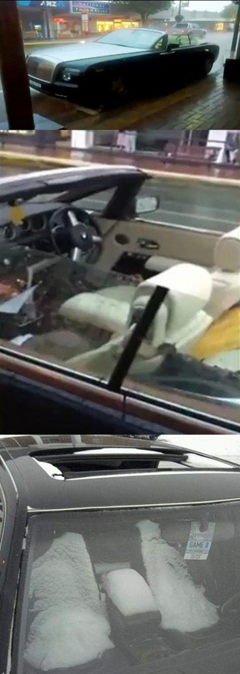 오픈카의 최후…“주인 머리도 뚜껑열리겠네”
