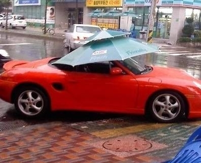 오픈카의 최후…“주인 머리도 뚜껑열리겠네”