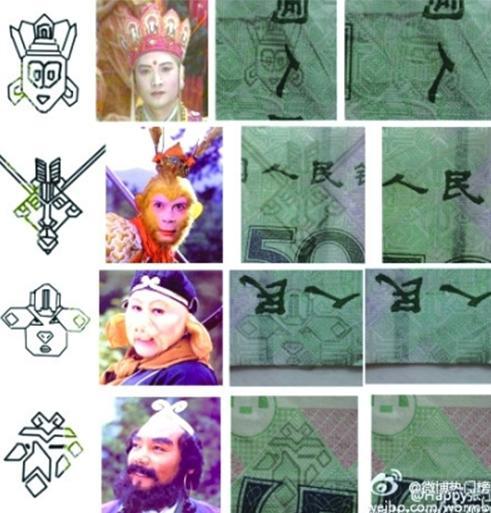 지폐 / 삼장법사, 손오공, 저팔계, 사오정이 등장한 지폐 열풍