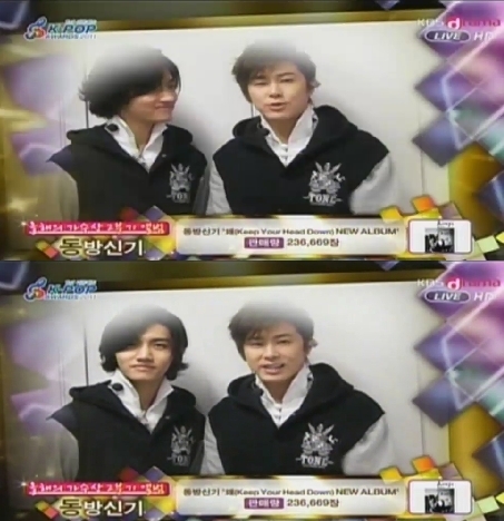 시상식/'제1회 가온차트 K-POP 어워드'(2012년 2월 22일)/(진행: 태연(소녀시대), 주영훈)/ ‘가온 케이팝 어워드’ 동방신기, 앨범부문 올해의 가수상 수상