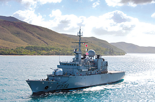 French Navy frigate the Vendemiaire (French Embassy)