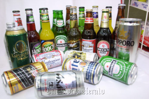 Imported premium beers selling in Korean market