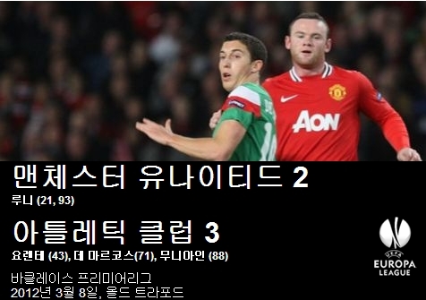 맨유 안방서 빌바오에 2-3역전패…유로파리그 8강진출 ‘적신호’