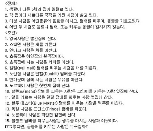 아인슈타인이 만들었다는 ‘전세계 2%만 풀 수 있는 문제’