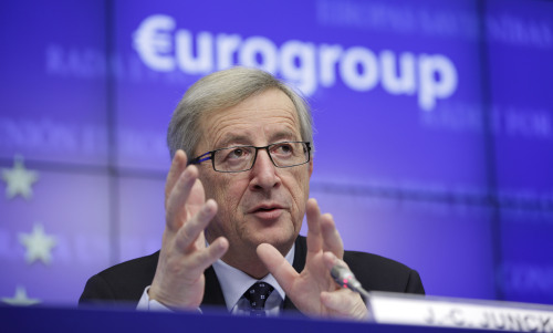 <YONHAP PHOTO-0458> Luxembourg's Prime Minister Jean-Claude Juncker pauses before speaking during a media conference after a meeting of eurozone finance ministers at the EU Council buidling in Brussels on Monday, March 12, 2012. The 17 euro countries are trying to focus on issues beyond the Greek crisis and deal with longer-term issues in their currency union. Finance ministers, meeting in Brussels on Monday, will discuss Spain's high deficits and potentially dangerous imbalances in other countries. (AP Photo/Virginia Mayo)/2012-03-13 07:32:33/ <저작권자 ⓒ 1980-2012 ㈜연합뉴스. 무단 전재 재배포 금지.>
Luxembourg’s Prime Minister Jean-Claude Juncker. AP-Yonhap News