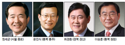 정세균(국회의원, 전 정무직공무원)/윤진식(국회의원, 전 대학총장)/최경환(국회의원, 전 정무직공무원)/이승훈(전 행정공무원)\r\n지금까지 지경부 출신 인사들 중 공천을 신청한 인사는 총 12명이다. 19일 현재까지 이들의 공천 성적표는 8승 4패로 70%에 가까운 성공률을 보이고 있다.