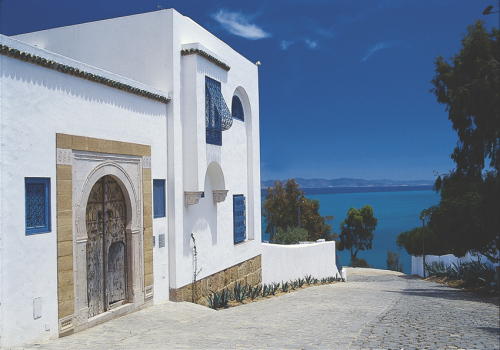 TUNISIA
A view from the Tunisian village of Sidi Bou Said overlooks a magnificent marine landscape.  Tunisian Embassy