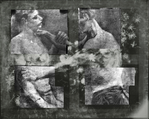 <YONHAP PHOTO-0882> This X-ray provided by the Kroeller Mueller Museum in Otterlo, Netherlands, Tuesday, March 20, 2012, shows an underlying image of two wrestlers on a painting entitled "Still life with meadow flowers and roses" by Vincent van Gogh. The Kroeller Mueller Museum says new X-ray research has finally put beyond doubt that "Still life with meadow flowers and roses" really is by Van Gogh. It has also uncovered in greater detail an art school study by Van Gogh of two wrestlers concealed on the same canvas and invisible to the naked eye. (AP Photo/Kroeller Mueller Museum, HO) EDITORIAL USE ONLY/2012-03-20 19:32:34/ <저작권자 ⓒ 1980-2012 ㈜연합뉴스. 무단 전재 재배포 금지.>
This X-ray provided by the Kroeller Mueller Museum in Otterlo, Netherlands, Tuesday, shows an underlying image of two wrestlers on a painting entitled “Still life with meadow flowers and roses” by Vincent van Gogh.  AP-Yonhap News
This X-ray provided by the Kroeller Mueller Museum in Otterlo, Netherlands, Tuesday, shows an underlying image of two wrestlers on a painting entitled “Still life with meadow flowers and roses” by Vincent van Gogh.  AP-Yonhap News