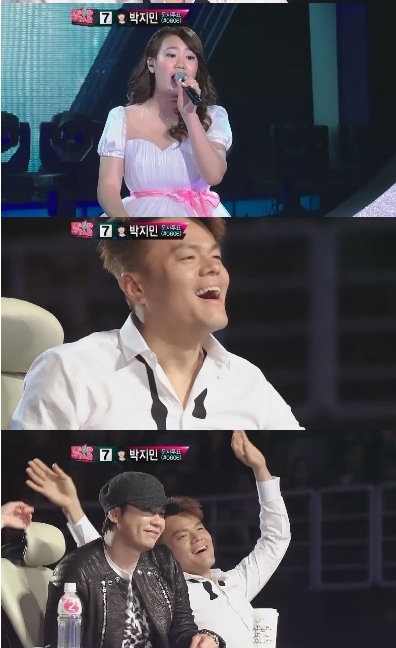 박지민(화제의인물/SBS-K팝스타)\r\nSBS ‘일요일이 좋다-K팝스타’(이하 ‘K팝스타’)에서 박지민이 ‘오버더레인보우’를 불러 “99, 100, 100점” 등 총점 299점의 최고 점수를 받았다.