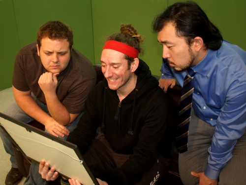The cast of Probationary Theater’s upcoming production of “Art” Michele Farley